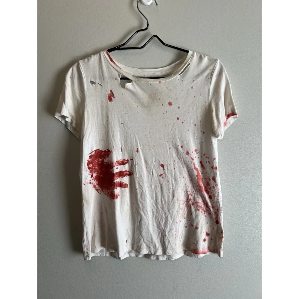 Zombie Halloween Costume Teens Jeans Tshirt And Flannel Homemade Size Small